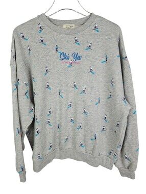 Modish Rebel "Ski Ya At the Mountain" Graphic Oversized Sweatshirt